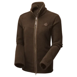 Oxford Fleece Damesjas Bruin Gemeleerd