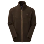 Oxford Fleece Jas Bruin Gemeleerd Heren