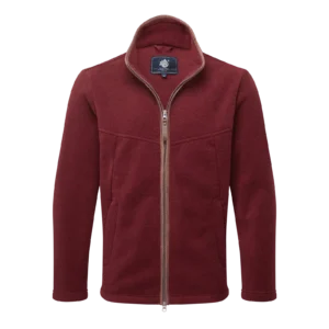 Oxford Fleece Jas Bordeaux Heren
